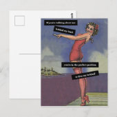 Over mij praten achter mijn achterste  grappigheid briefkaart (Voorkant / Achterkant)