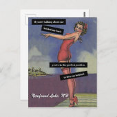 Over mij praten achter mijn achterste  grappigheid briefkaart (Voorkant / Achterkant)