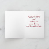 OVER MIJLEN NAAR "SERVICEMAN" MET KERST FEESTDAGEN KAART (Binnen)