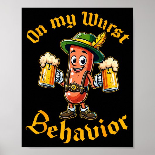 Over mijn ergste gedrag grappige Duitse mannen vro Poster (Voorkant)
