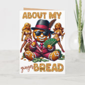Over mijn Gingerbread Funny Urban Christmas Aankondiging (Achterkant)