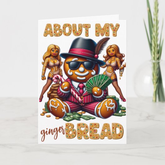 Over mijn Gingerbread Funny Urban Christmas Aankondiging (Voorkant)