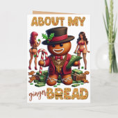 Over mijn Gingerbread Funny Urban Christmas Aankondiging (Achterkant)