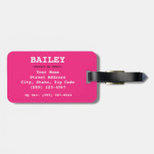 [Over mijn hond] blind dove dog krat krat Bagagelabel (Achterkant horizontaal)