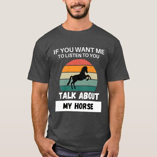 Over mijn paardencadeau gesproken t-shirt (Voorkant)