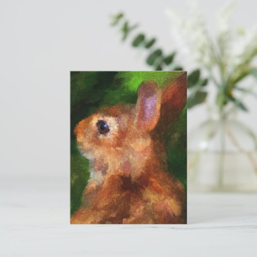 Over mijn schouderkonijn Briefkaart (Staand voorkant)