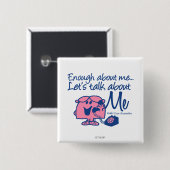 Over Miss Chatterbox praten Vierkante Button 5,1 Cm (Voorkant /achterkant)
