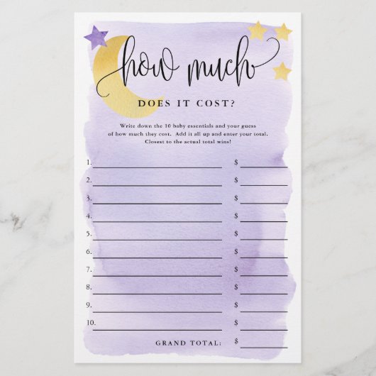 Over Moon, hoeveel is de Kaart van het Paarse papi (Voorkant)