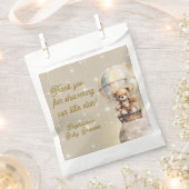 Over Moon Teddybeer Genderneutraal Baby shower Bedankzakje (Geknipt)