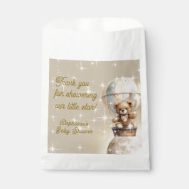 Over Moon Teddybeer Geslachtsneutrale Baby Shower Bedankzakje