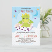 Over naar Hatch Dragon Baby shower Kaart (Staand voorkant)