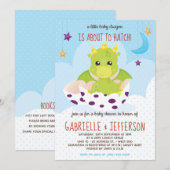 Over naar Hatch Dragon Baby shower Kaart (Voorkant / Achterkant)