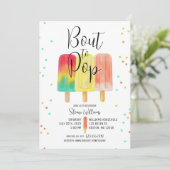 OVER NAAR POP - Baby shower Invitation Kaart (Staand voorkant)