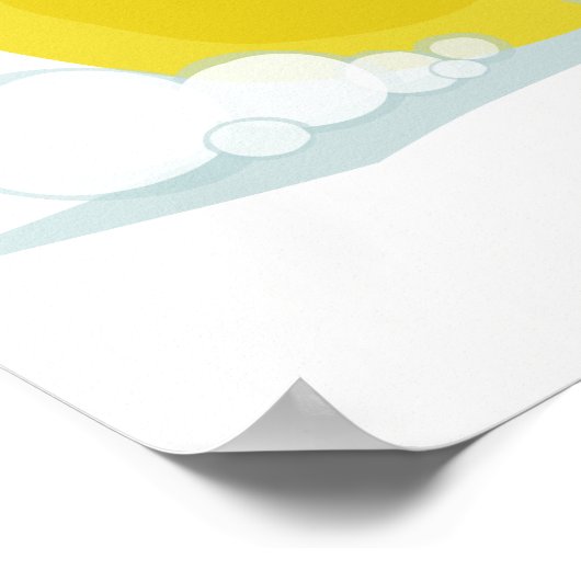 Over naar Pop Rubber Duck Bubble Baby shower Poste Poster (Hoek)