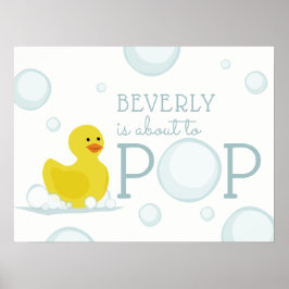 Over naar Pop Rubber Duck Bubble Baby shower Poste Poster