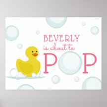 Over naar Pop Rubber Duck Bubble Baby shower Roze