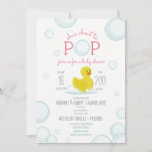 Over naar Pop Rubber Duck Bubbles Baby shower Kaart (Voorkant)