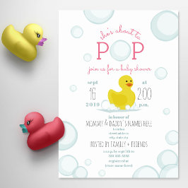 Over naar Pop Rubber Duck Bubbles Baby shower Kaart