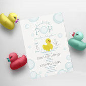 Over naar Pop Rubber Duck Bubbles Blue Baby shower Kaart