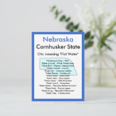 Over Nebraska Briefkaart (Staand voorkant)