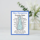 Over New Hampshire Briefkaart (Staand voorkant)