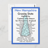 Over New Hampshire Briefkaart (Voorkant / Achterkant)