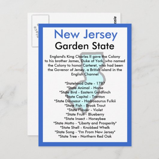 Over New Jersey Briefkaart (Voorkant / Achterkant)