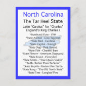 Over North Carolina Briefkaart (Voorkant)