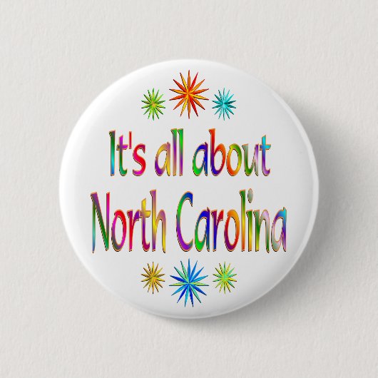 Over North Carolina Ronde Button 5,7 Cm (Voorkant)