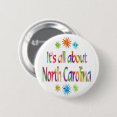 Over North Carolina Ronde Button 5,7 Cm (Voorkant /achterkant)