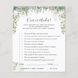 Over of Onder | Baby Shower Spel