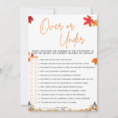 OVER OF ONDER Baby shower Spel Een beetje pompoen Kaart (Voorkant)