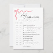 Over of onder Baby shower spel Kaart (Voorkant)