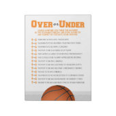 Over of Onder Basketbal Baby shower Game Pack Notitieblok (Linkerzijde)