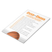 Over of Onder Basketbal Baby shower Game Pack Notitieblok (Schuin)