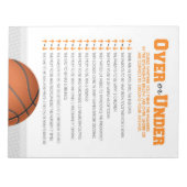 Over of Onder Basketbal Baby shower Game Pack Notitieblok (Voorkant)