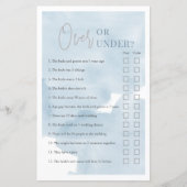 Over of Onder Blue Sky Vrijgezellenfeest spel (Voorkant)