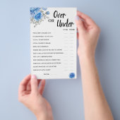 Over of onder BlueFlowers Vrijgezellenfeest Game K Flyer (Hand)