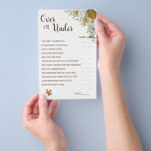 Over of onder Boho Autumn Vrijgezellenfeest Game K Flyer (Hand)