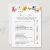 Over of onder | Boho Vrijgezellenfeest Game kaart (Voorkant)