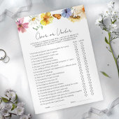 Over of onder | Boho Vrijgezellenfeest Game kaart