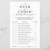 Over of Onder Bruidsfeest Spelkaart Flyer (Voorkant)