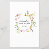 Over of Onder Bruiloftsspellen Wildflowers Flyer (Achterkant)