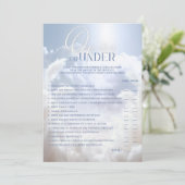 OVER of ONDER Cloud Nine 9 Vrijgezellenfeest SPEL Kaart (Staand voorkant)