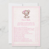 Over of onder Cute Girl Beer Game Kaart (Voorkant)