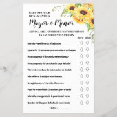 Over of onder de baby shower van een tweetalige sp flyer (Achterkant)