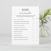Over of onder de Kaart Baby shower (Staand voorkant)