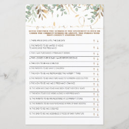 Over of onder de Kaart Baby shower