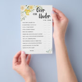 Over of onder de Kaart van het Spel van het Vrijge (Hand)