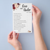 Over of onder de Marsala Vrijgezellenfeest Game Ka Flyer (Hand)